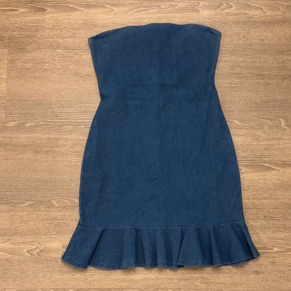 Susana Monaco Strapless Denim Dress